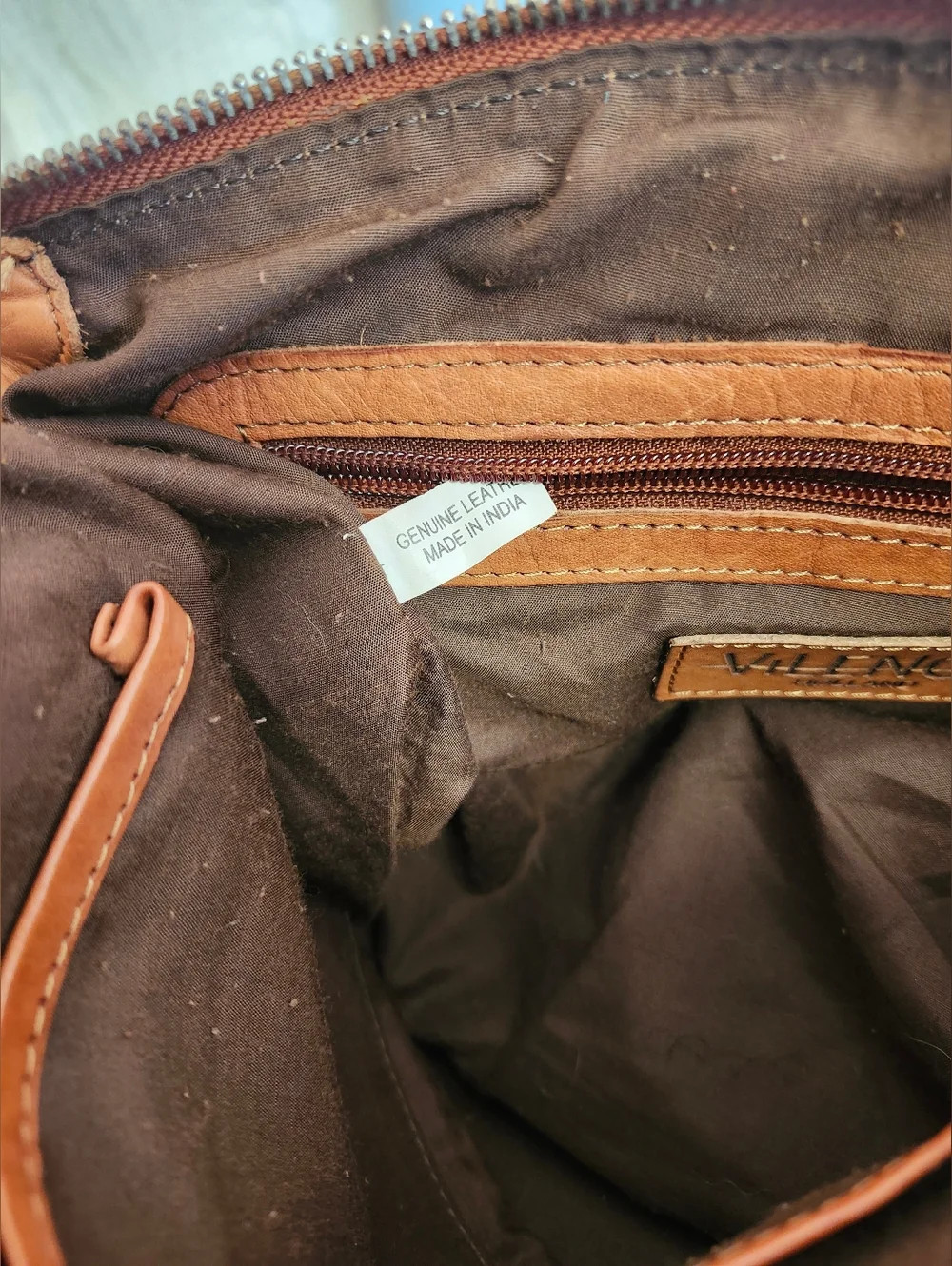 Woven Leather Crossbody Bag in Tan